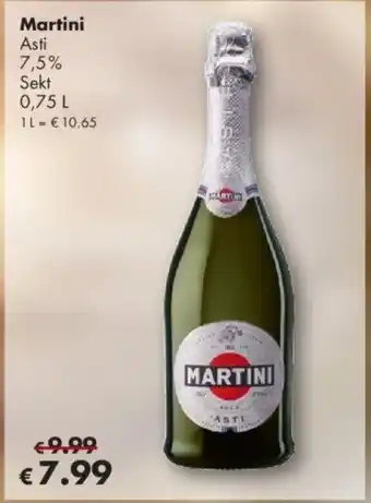 Travel Free Martini Asti 7,5% Sekt 0,75 L Angebot