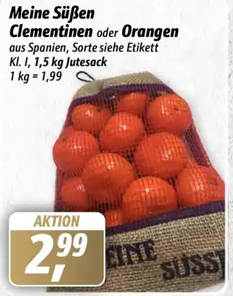 Simmel Meine Süẞen Clementinen oder Orangen 1,5 kg Jutesack Angebot
