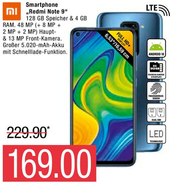 Marktkauf Smartphone ,,Redmi Note 9" Angebot