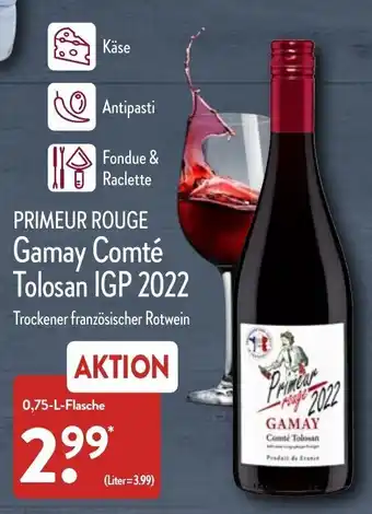 Aldi Nord Primeur Rouge Gamay Comté Tolosan IGP 2022 Angebot