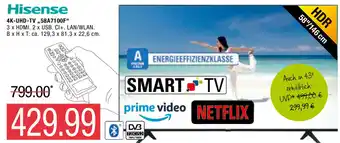 Marktkauf Hisense 4K UHD TV ,,58A7100F" Angebot
