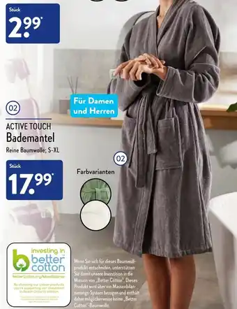 Aldi Nord Active Touch Bademantel Angebot