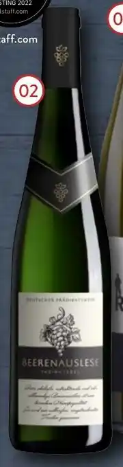 Aldi Nord Beerenauslese Prädikatswein Cuvée weiß Pfalz 0,375 L Flasche Angebot
