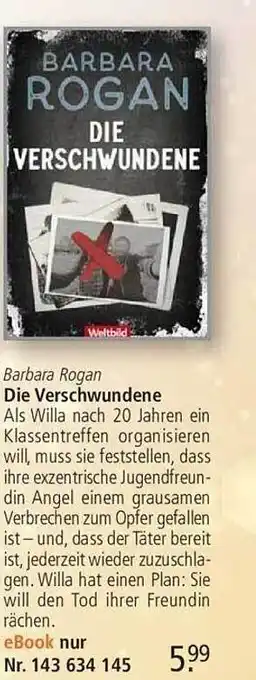 Weltbild Barbara rogan die verschwundene Angebot