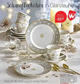 Weltbild Kaffee- bzw. tafelservice „snowflake“ Angebot