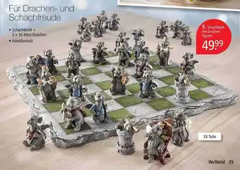 Weltbild Schachbrett mit drachen-figuren Angebot