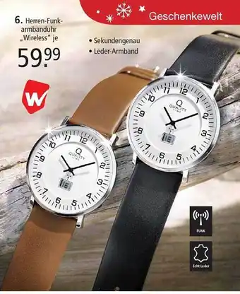 Weltbild Herren-funk-armbanduhr „wireless” Angebot