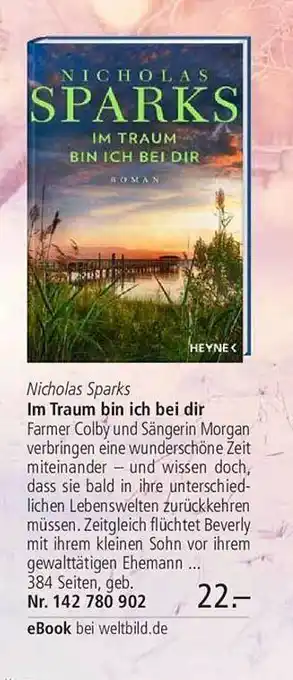 Weltbild Nicholas sparks im traum bin ich bei dir Angebot