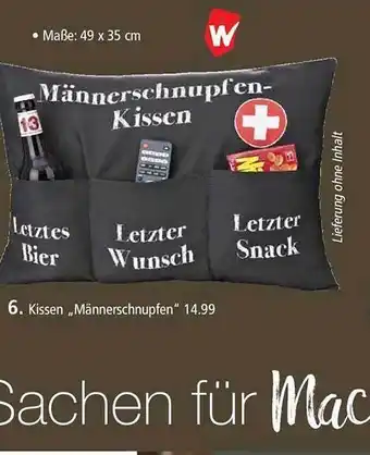 Weltbild Kissen „mä nnerschnupfen” Angebot