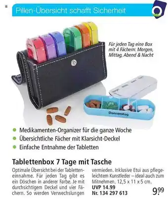 Weltbild Tablettenbox 7 tage mit tasche Angebot