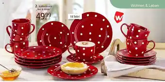 Weltbild Kaffeeservice „red & white” Angebot