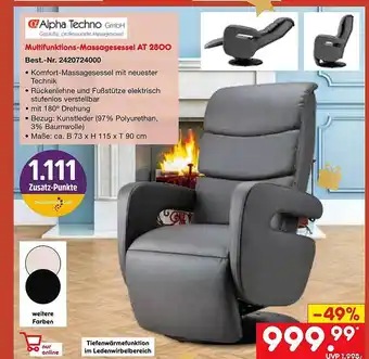 Netto Marken-Discount Alpha techno multifunktions-massagesessel at 2800 Angebot