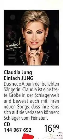 Weltbild Claudia jung einfach jung cd Angebot