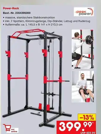 Netto Marken-Discount Peak power power-rack Angebot