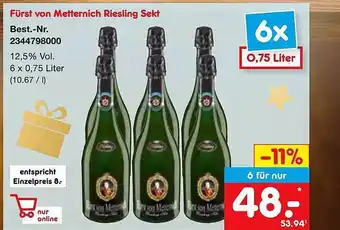 Netto Marken-Discount Fürst von metternich riesling sekt Angebot