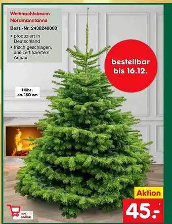 Netto Marken-Discount Weihnachtsbaum nordmanntanne Angebot