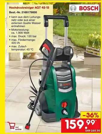 Netto Marken-Discount Bosch hochdruckreiniger aqt 42-13 Angebot