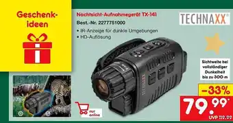 Netto Marken-Discount Technaxx nachtsicht-aufnahmegerät tx-141 Angebot