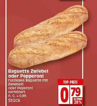 Elli Markt Baguette zwiebel oder pepperoni Angebot