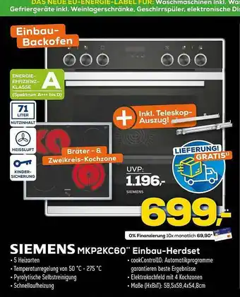 Euronics XXL Siemens mkp2kc60 einbau-herdset Angebot