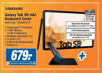 Expert Samsung galaxy tab s8 inkl. keyboard cover Angebot