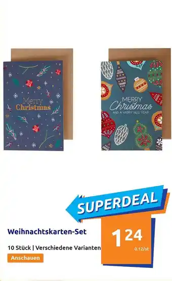 Action Weihnachtskarten-set Angebot