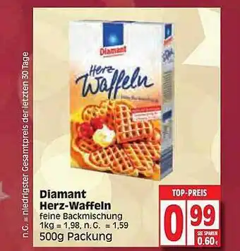 Edeka Diamant herz-waffeln Angebot