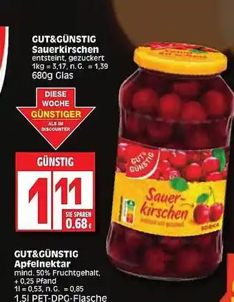 Edeka Gut & günstig apfelnektar Angebot