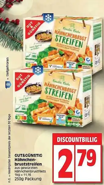 Edeka Gut & günstig hähnchenbruststreifen Angebot