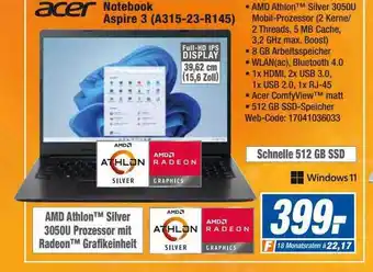 expert Octomedia Acer notebook aspire 3 Angebot