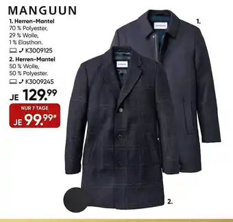 Galeria Manguun herren-mantel Angebot