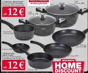 Woolworth Topf-serie oder pfannen-serie „black granit“ Angebot