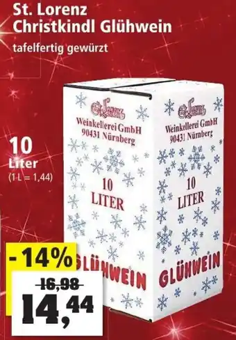 Thomas Philipps St. Lorenz Christkindl Glühwein 10 Liter Angebot