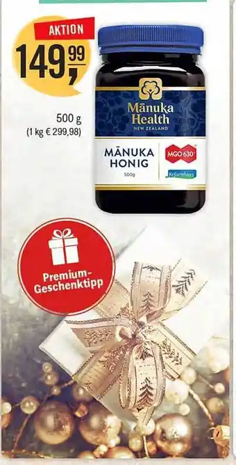 Reformhaus Bacher Manuka health oder manuka honig Angebot