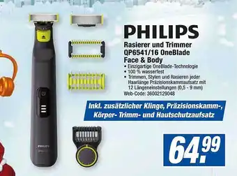 HEM Expert Philips rasierer und trimmer qp6541 16 oneblade face & body Angebot