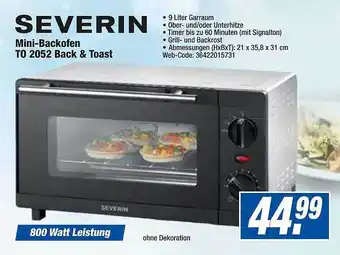 HEM Expert Severin mini-backofen to 2052 back & toast Angebot