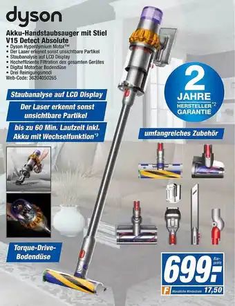 HEM Expert Dyson akku-handstaubsauer mit stiel v15 detect absolute Angebot