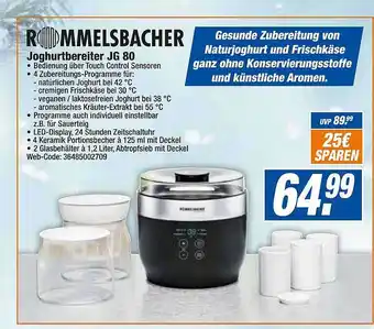 HEM Expert Rommelsbacher joghurtbereiter jg 80 Angebot