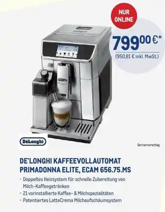 METRO Delonghi kaffeevollautomat primadonna elite, ecam 656.75.ms Angebot