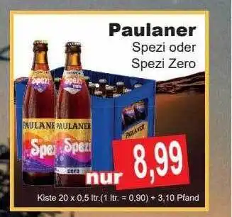 Getränke Göbel Paulaner spezi oder zero Angebot