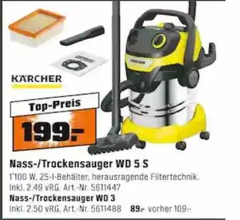 OBI Kärcher nass- trockensauger wd 5 s oder wd 3 Angebot