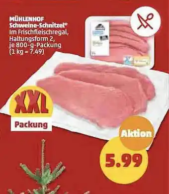 PENNY Mühlenhof schweine-schnitzel Angebot