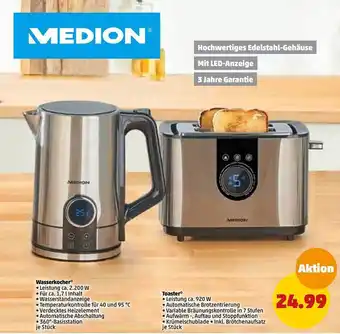 PENNY Medion wasserkocher oder toaster Angebot