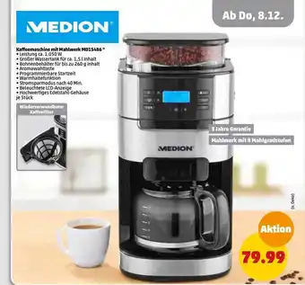 PENNY Medion kaffeemaschine mit mahlwerk md15486 Angebot