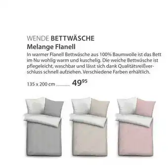 Knutzen Wohnen Wende bettwäsche melange flanell Angebot