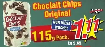 Wiglo Wunderland Choclait Chips Original 115 g Pack. Angebot