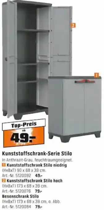 OBI Kunststoffschrank Serie Stilo Angebot