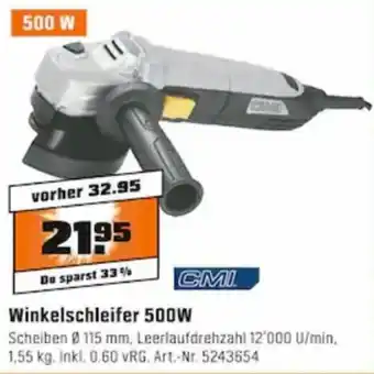 OBI CMI Winkelschleifer 500W Angebot