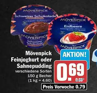 AEZ Mövenpick feinjoghurt oder sahnepudding Angebot