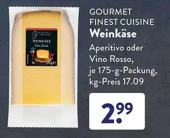 Aldi Süd Gourmet finest cuisine weinkäse Angebot